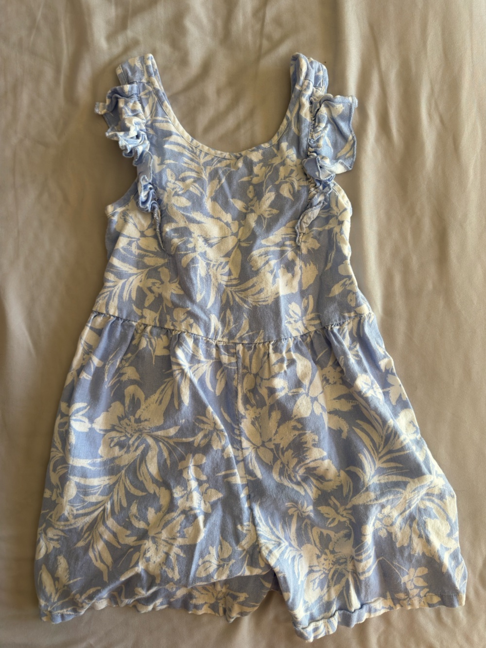Nordstrom Blue and Cream Smocked Bodice Sundress